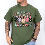 Don't Worry Be Hoppy Easter Day Unisex Crewneck T-Shirt Sweatshirt Hoodie