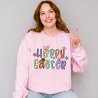 Hoppy Easter Flowers Easter Day Unisex Crewneck T-Shirt Sweatshirt Hoodie