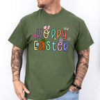 Hoppy Easter Flowers Easter Day Unisex Crewneck T-Shirt Sweatshirt Hoodie