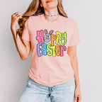 Hoppy Easter Pink Bunny Face Easter Day Unisex Crewneck T-Shirt Sweatshirt Hoodie