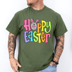Hoppy Easter Pink Bunny Face Easter Day Unisex Crewneck T-Shirt Sweatshirt Hoodie