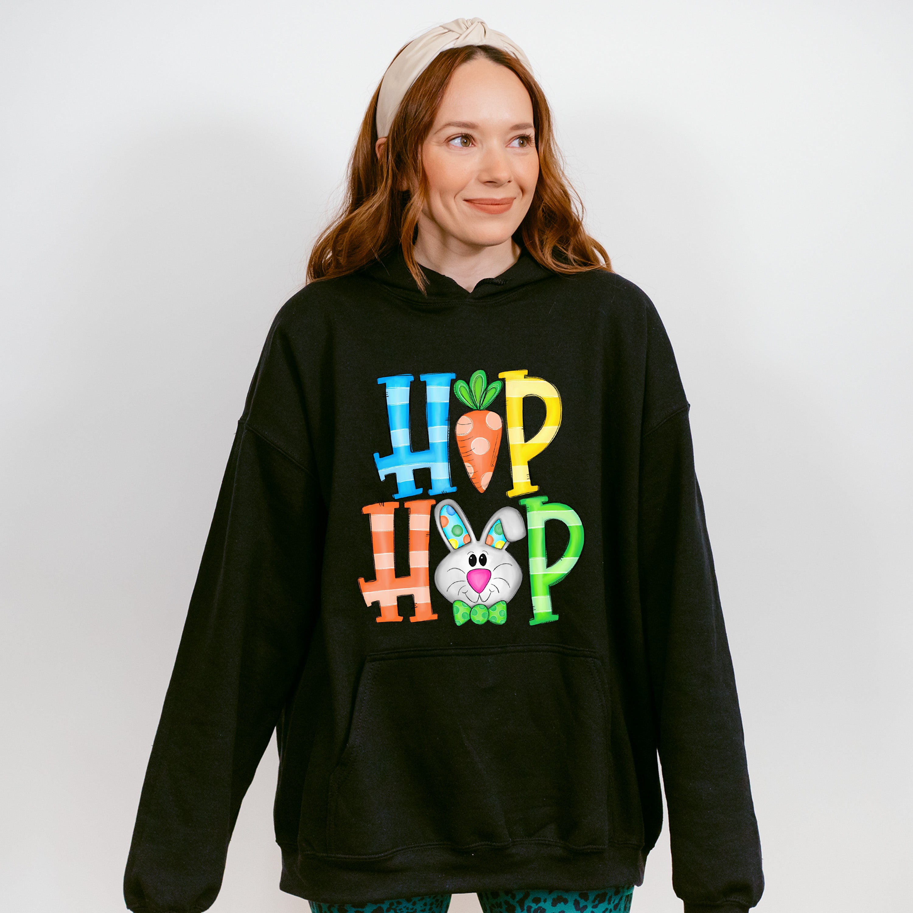 HIP HOP Bunny Easter Day Unisex Crewneck T-Shirt Sweatshirt Hoodie