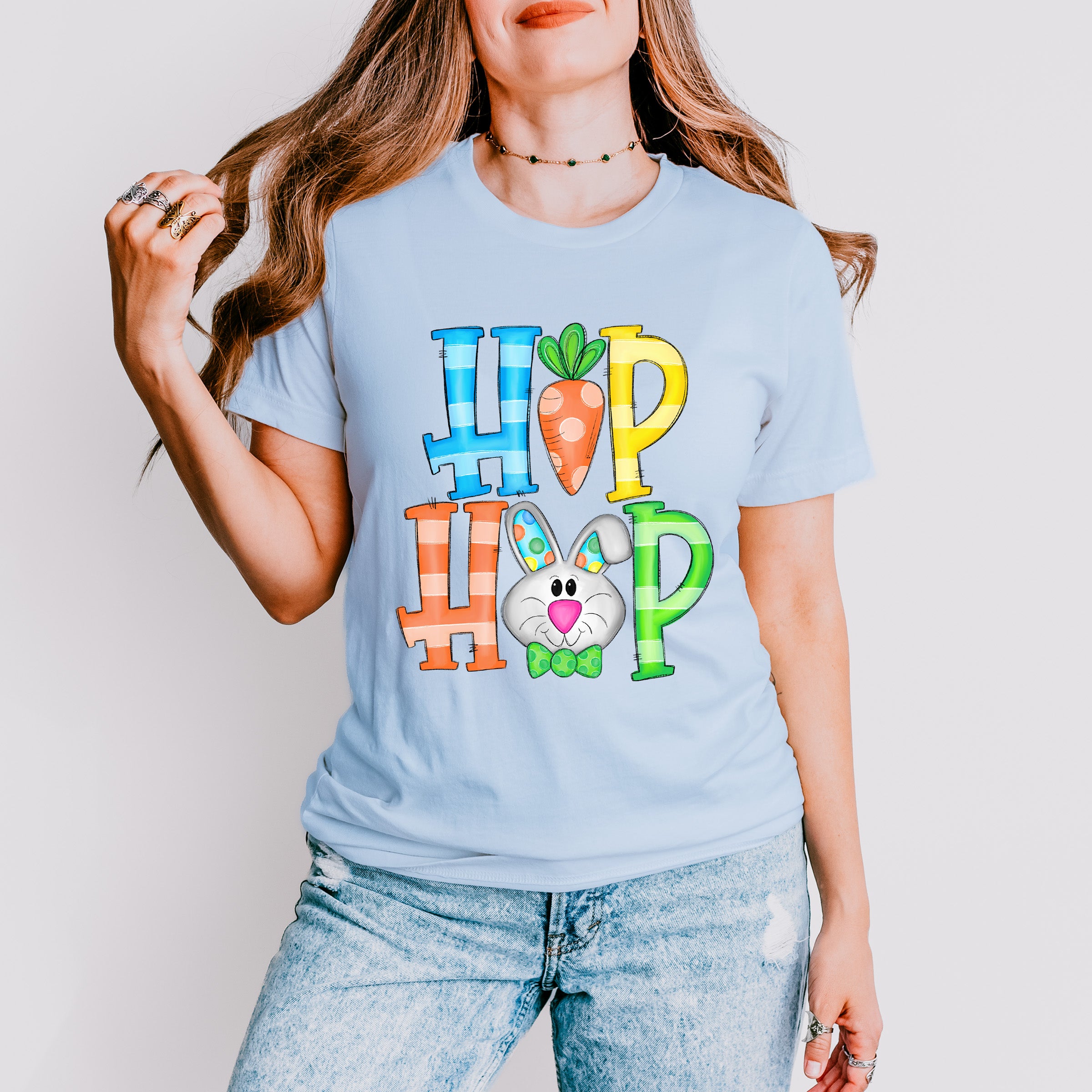 HIP HOP Bunny Easter Day Unisex Crewneck T-Shirt Sweatshirt Hoodie