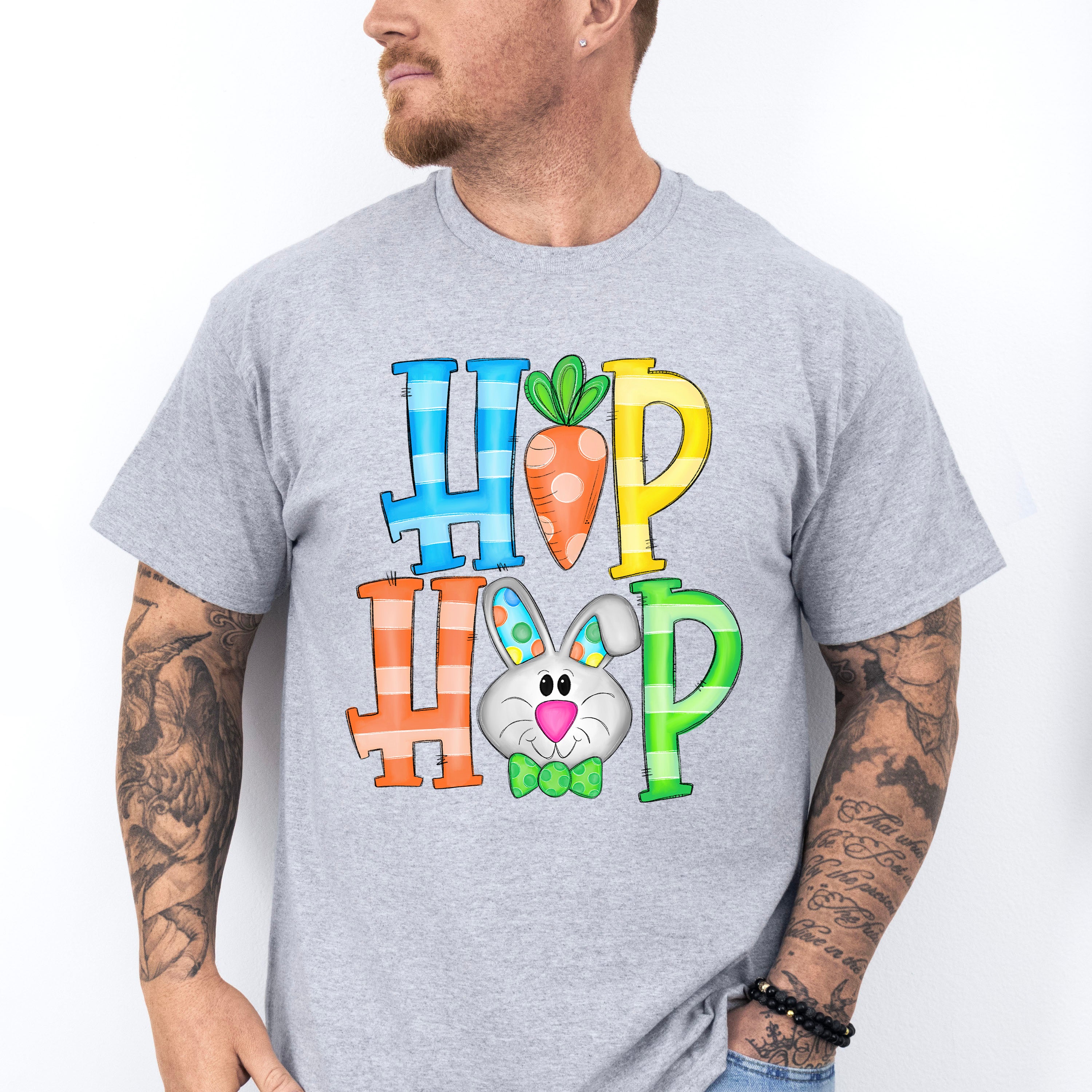 HIP HOP Bunny Easter Day Unisex Crewneck T-Shirt Sweatshirt Hoodie