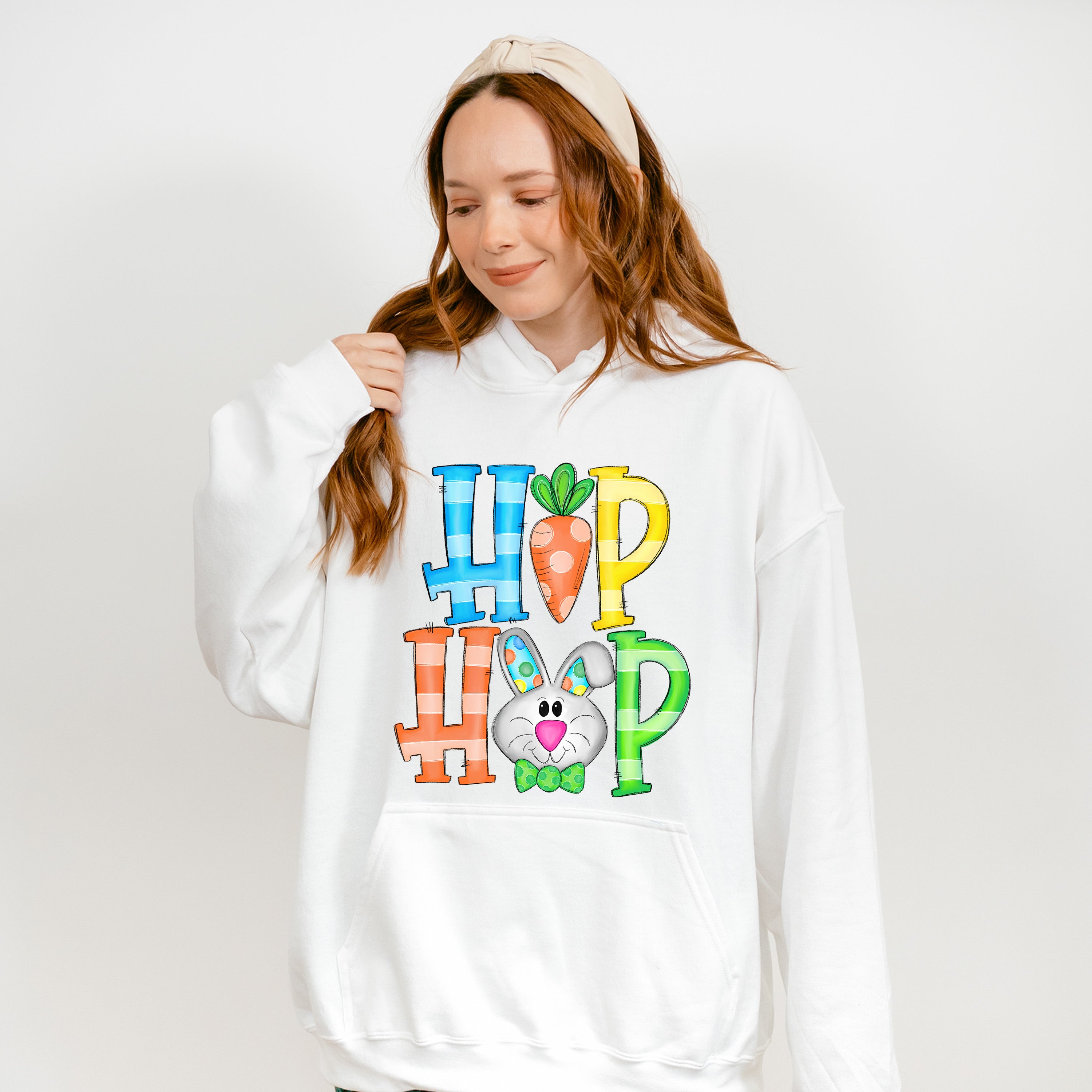 HIP HOP Bunny Easter Day Unisex Crewneck T-Shirt Sweatshirt Hoodie