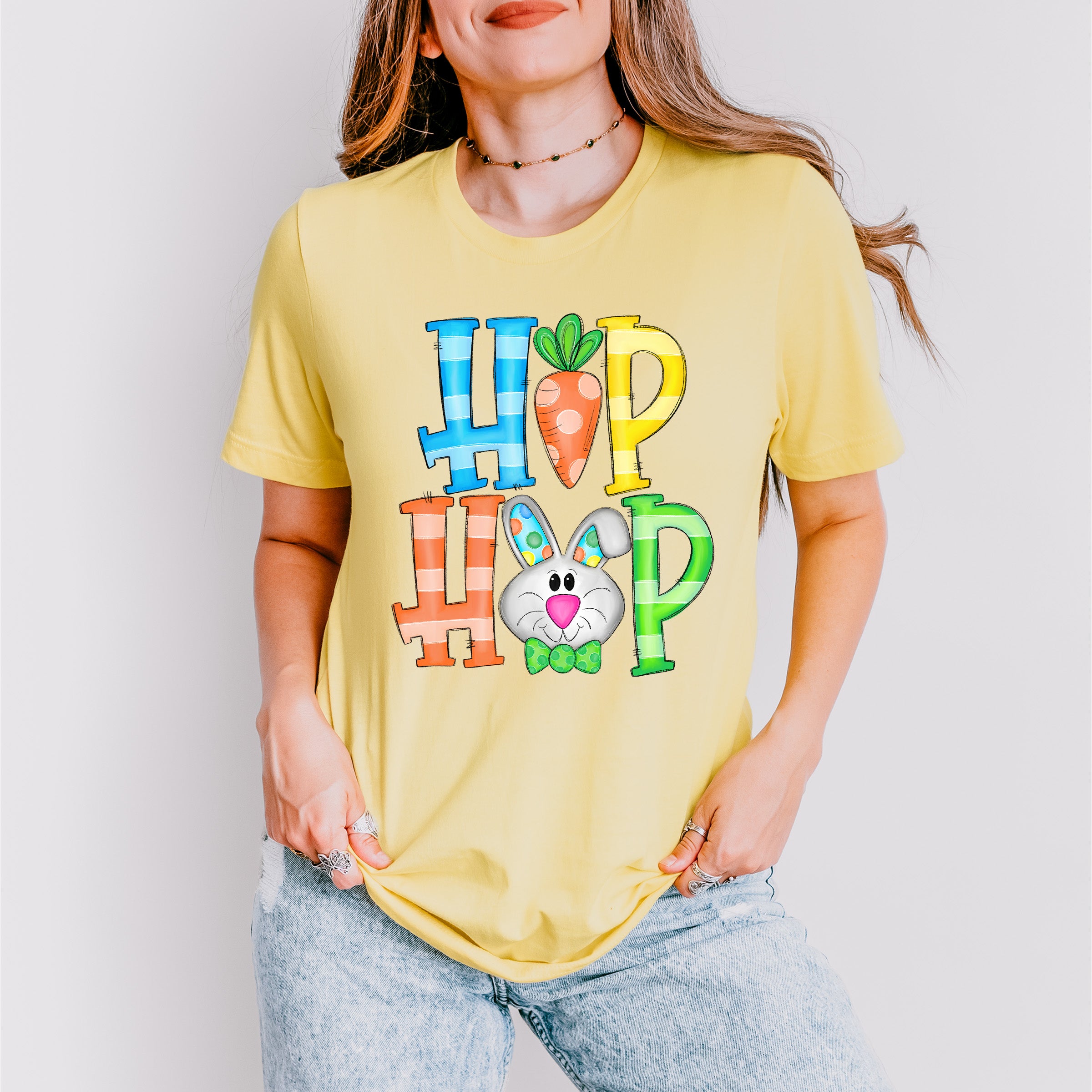 HIP HOP Bunny Easter Day Unisex Crewneck T-Shirt Sweatshirt Hoodie