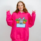 Bunny And Carrots Easter Day Unisex Crewneck T-Shirt Sweatshirt Hoodie