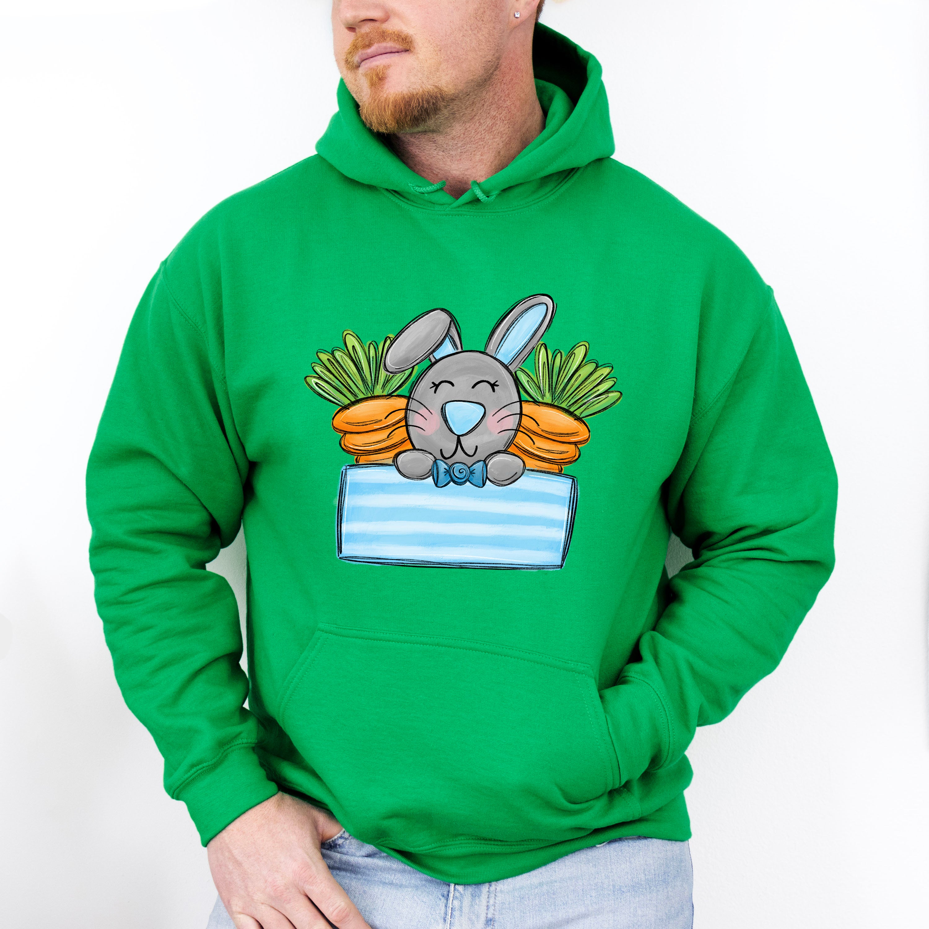 Bunny And Carrots Easter Day Unisex Crewneck T-Shirt Sweatshirt Hoodie