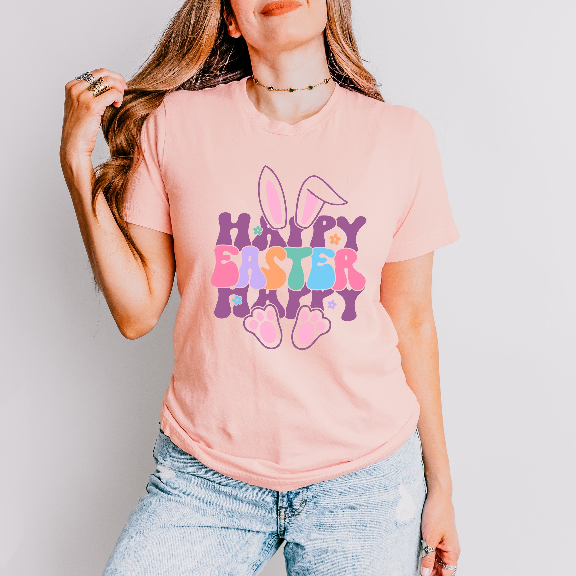 Happy Easter Bunny Easter Day Unisex Crewneck T-Shirt Sweatshirt Hoodie