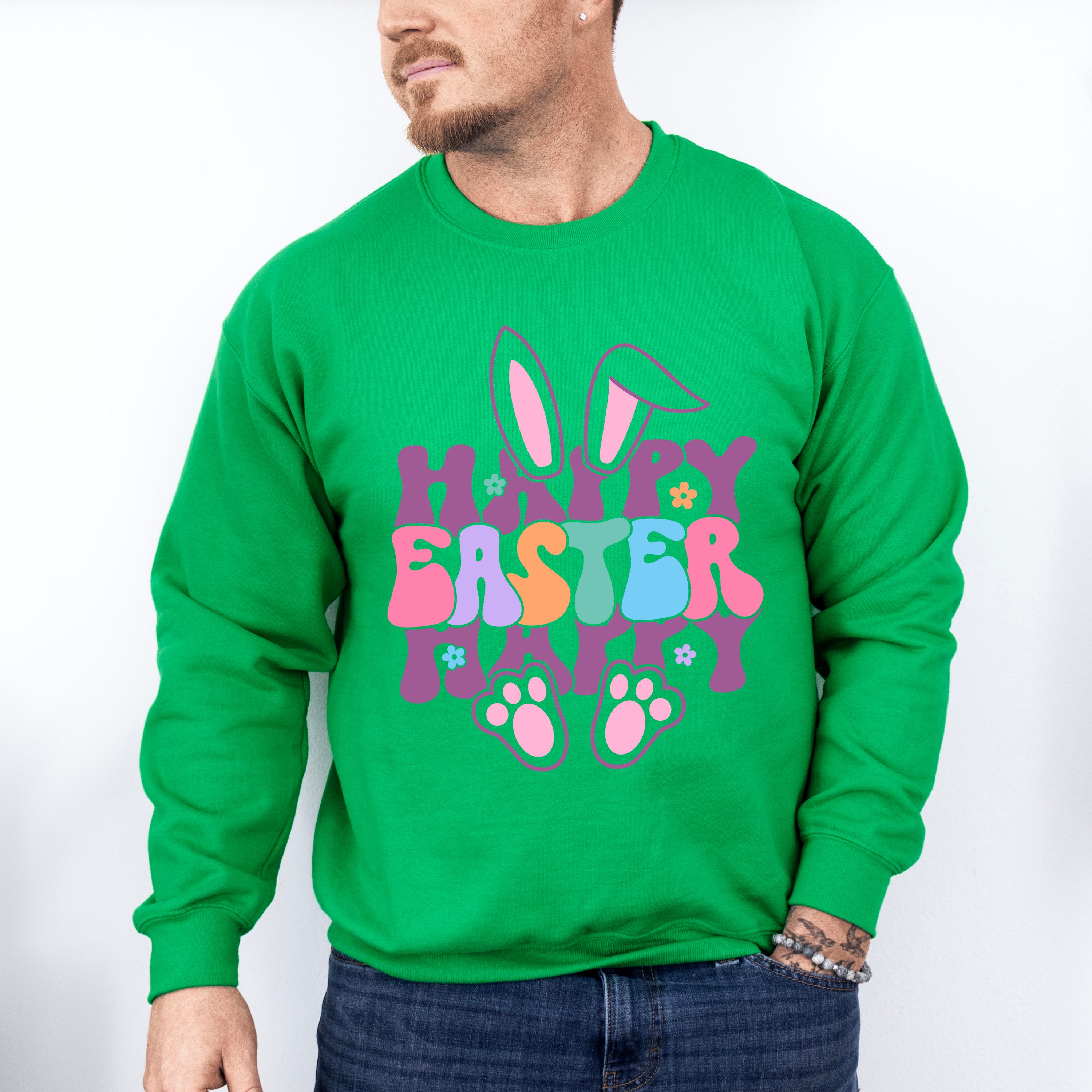 Happy Easter Bunny Easter Day Unisex Crewneck T-Shirt Sweatshirt Hoodie