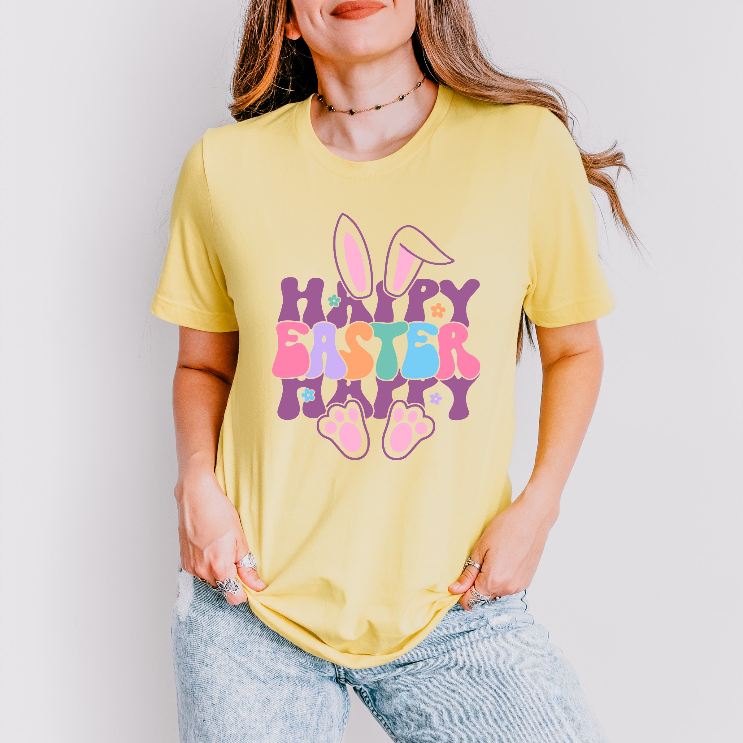 Happy Easter Bunny Easter Day Unisex Crewneck T-Shirt Sweatshirt Hoodie