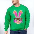 Bunny Glasses Easter Day Unisex Crewneck T-Shirt Sweatshirt Hoodie