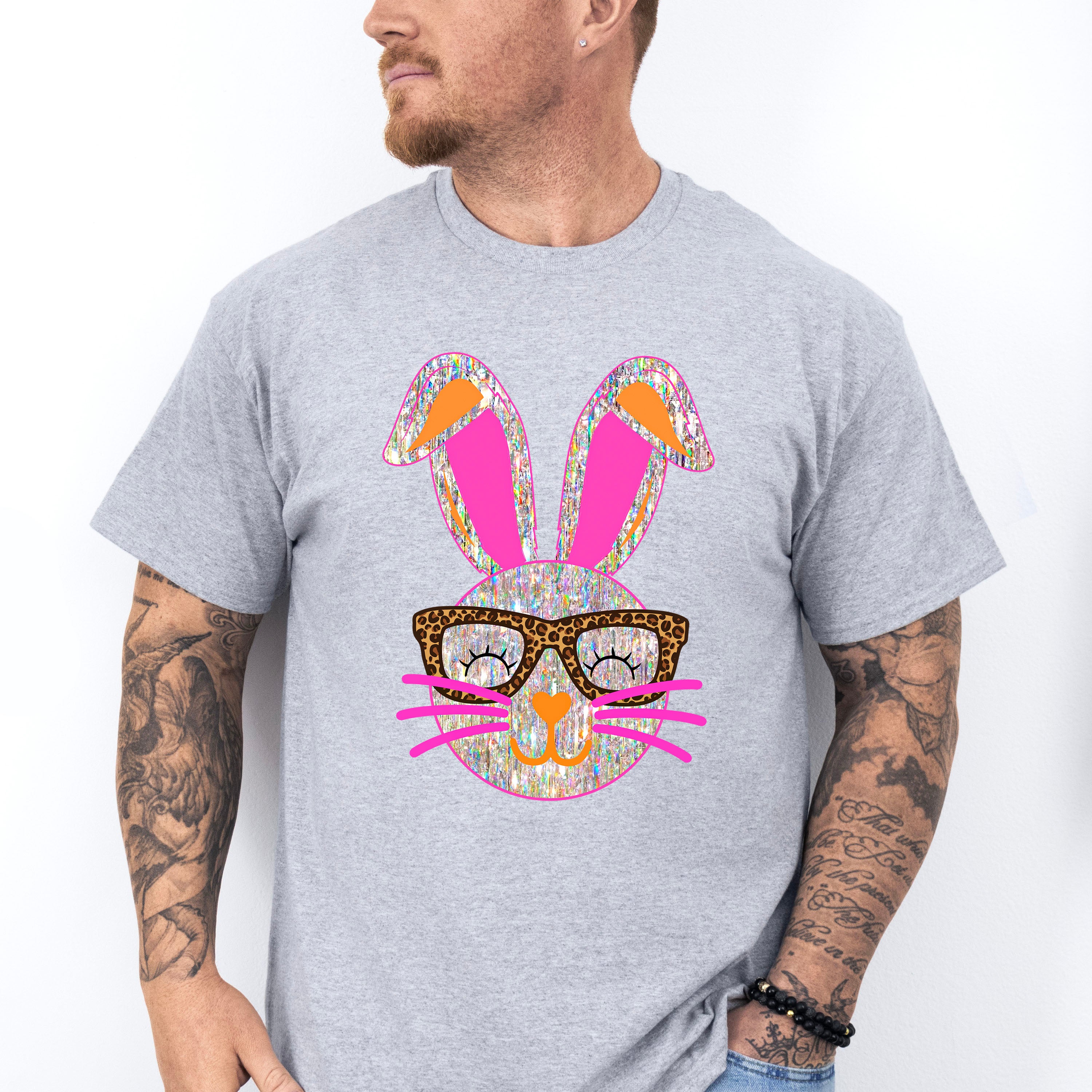 Bunny Glasses Easter Day Unisex Crewneck T-Shirt Sweatshirt Hoodie