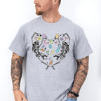 Skeletons Heart Shape Easter Day Unisex Crewneck T-Shirt Sweatshirt Hoodie