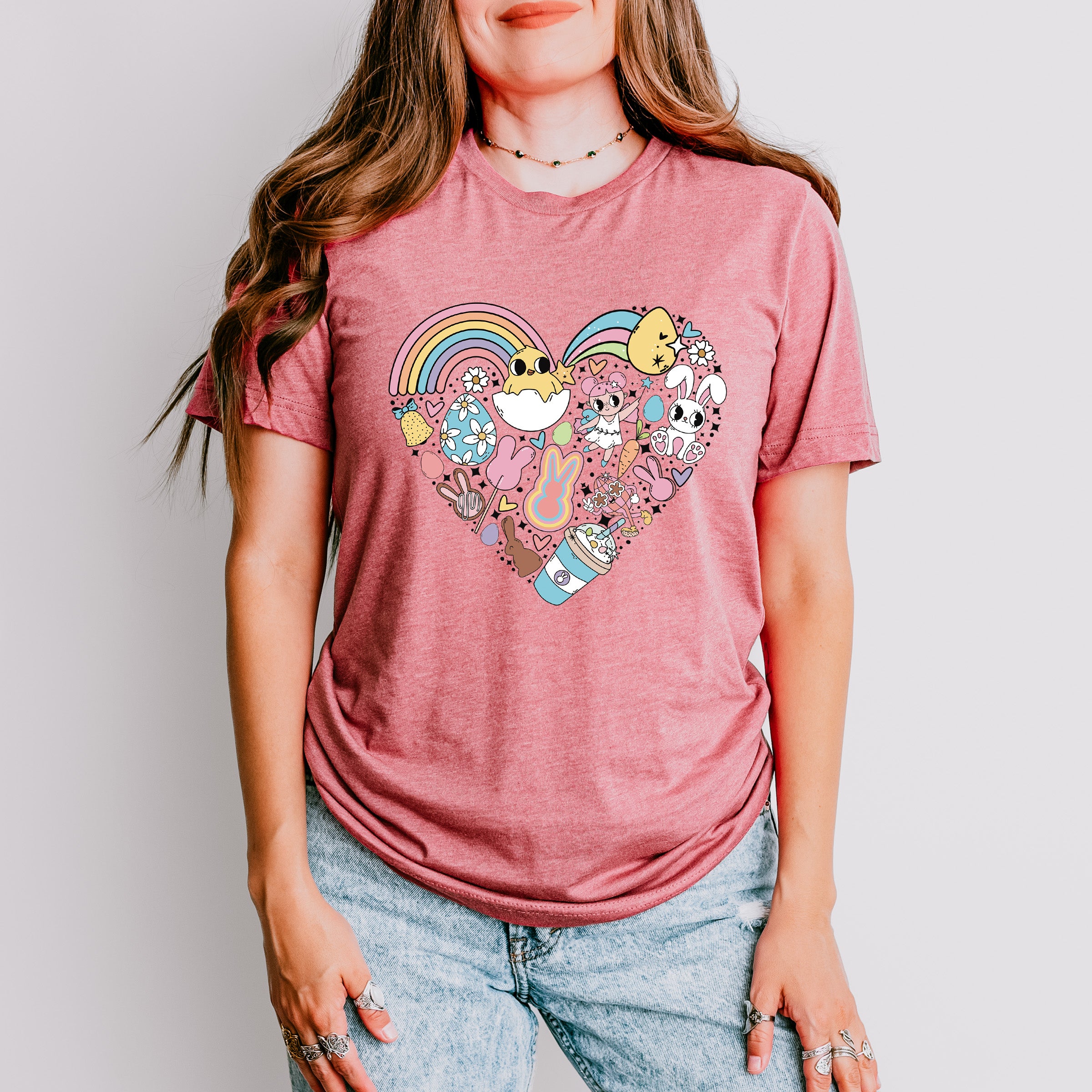 Easter Heart Easter Day Unisex Crewneck T-Shirt Sweatshirt Hoodie