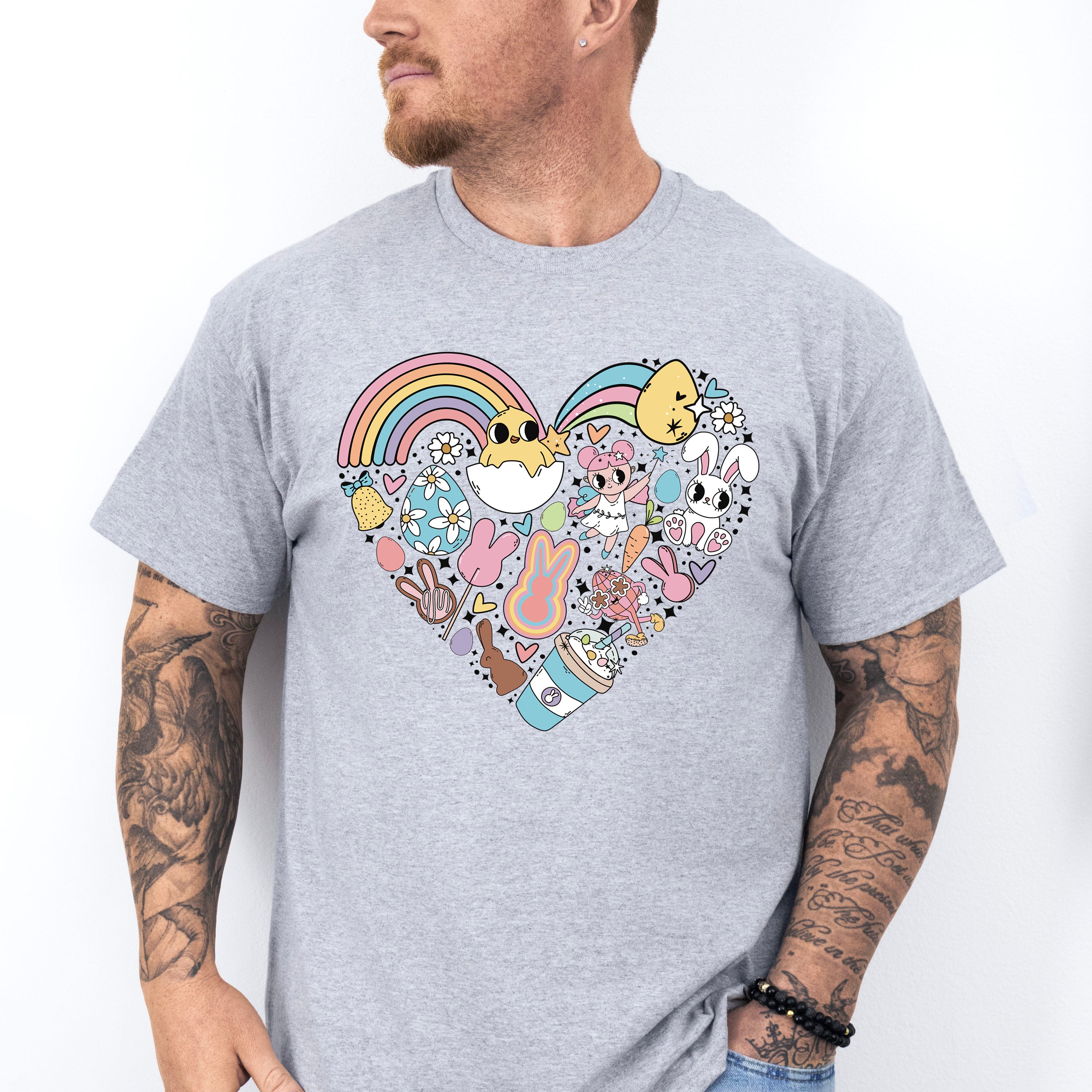 Easter Heart Easter Day Unisex Crewneck T-Shirt Sweatshirt Hoodie