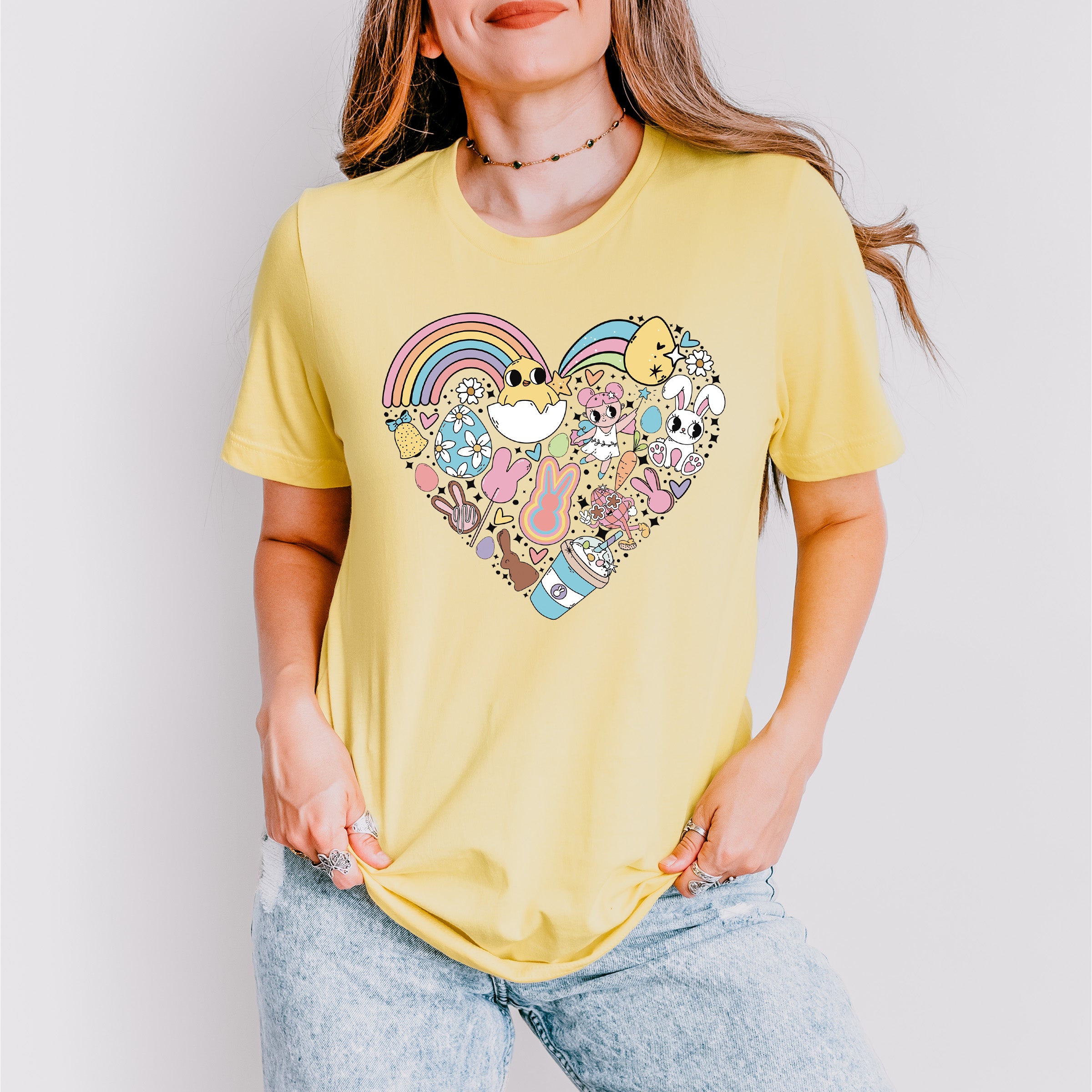 Easter Heart Easter Day Unisex Crewneck T-Shirt Sweatshirt Hoodie
