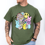 Bunny Kisses Easter Wishes Easter Day Unisex Crewneck T-Shirt Sweatshirt Hoodie