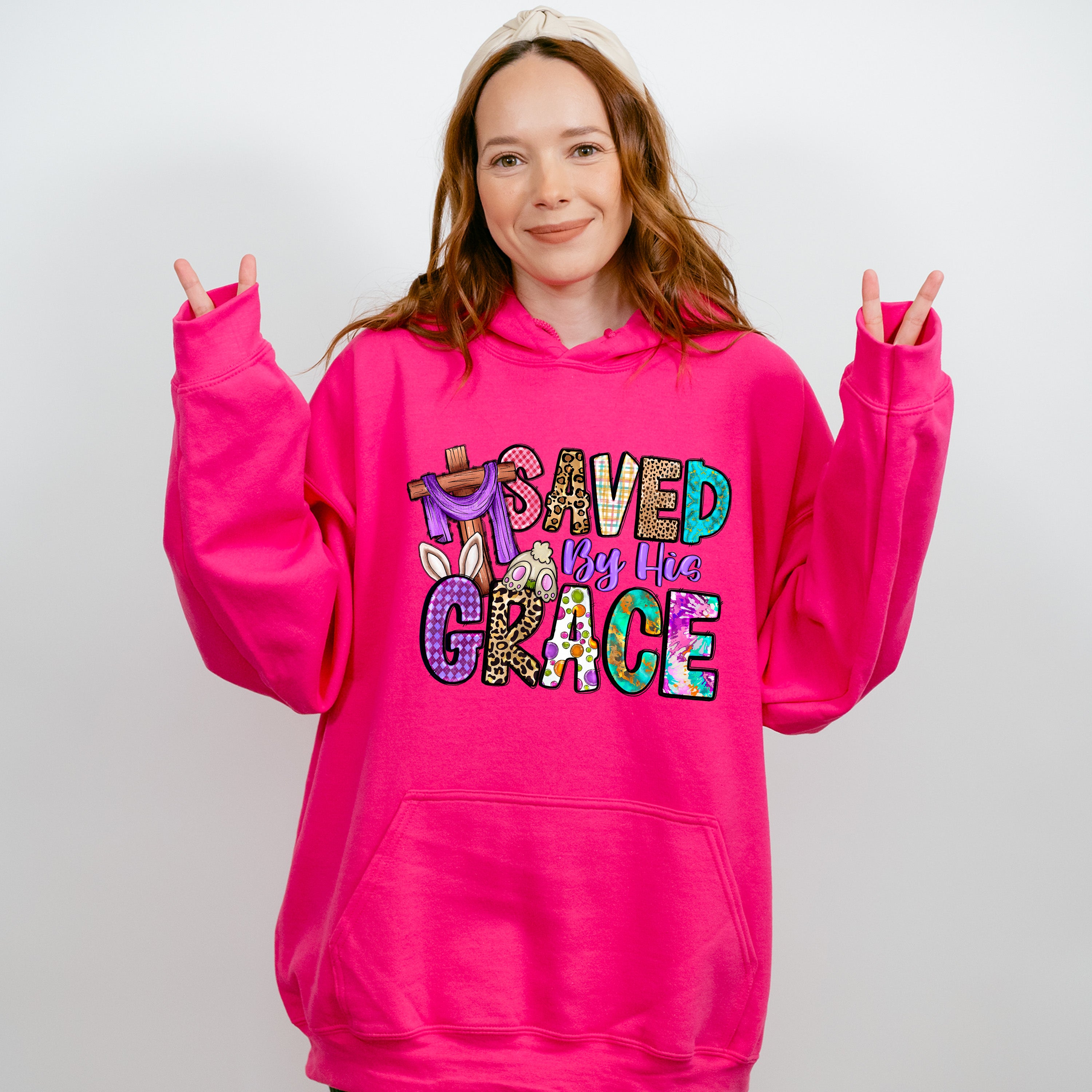 Saved By His Grace Easter Day Unisex Crewneck T-Shirt Sweatshirt Hoodie