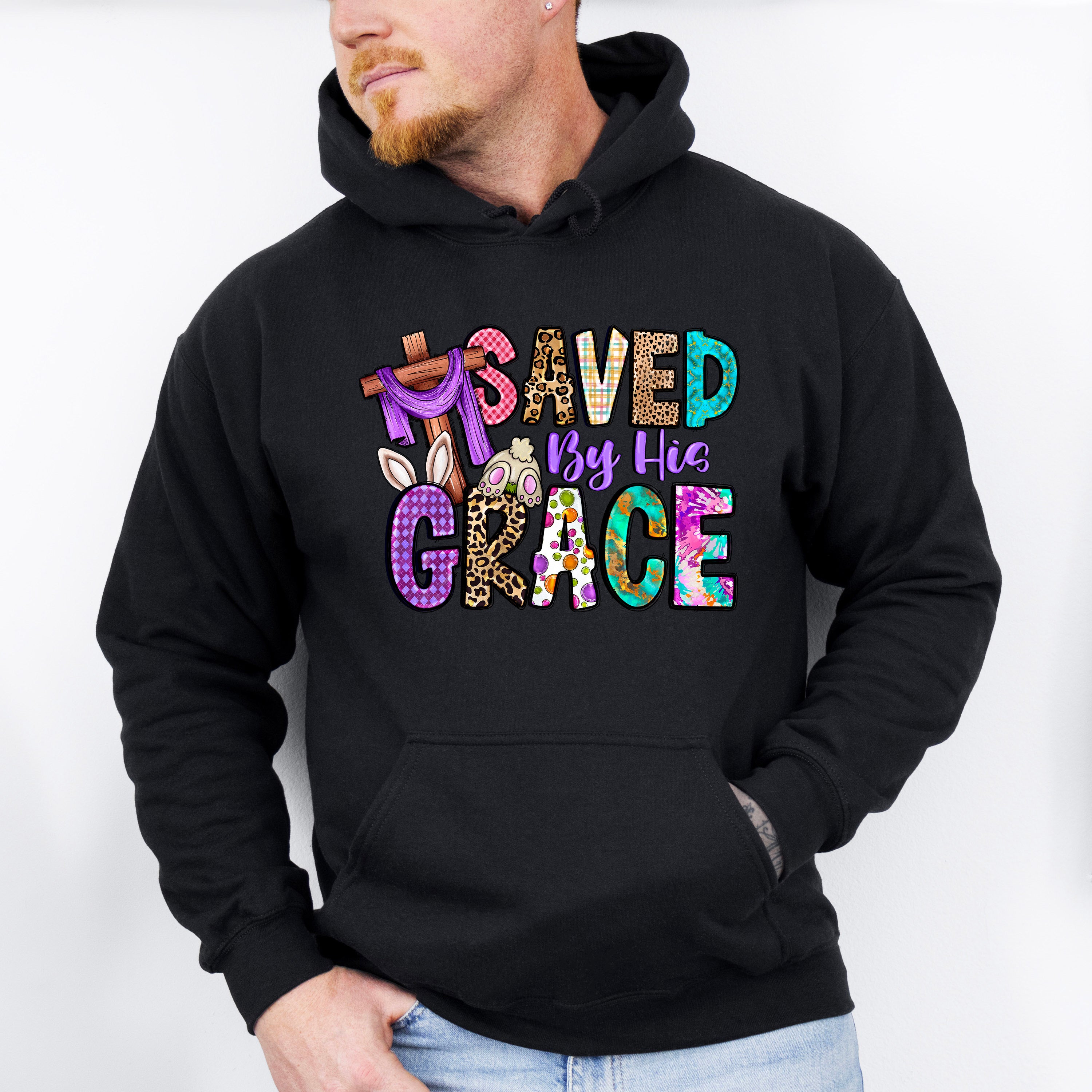 Saved By His Grace Easter Day Unisex Crewneck T-Shirt Sweatshirt Hoodie