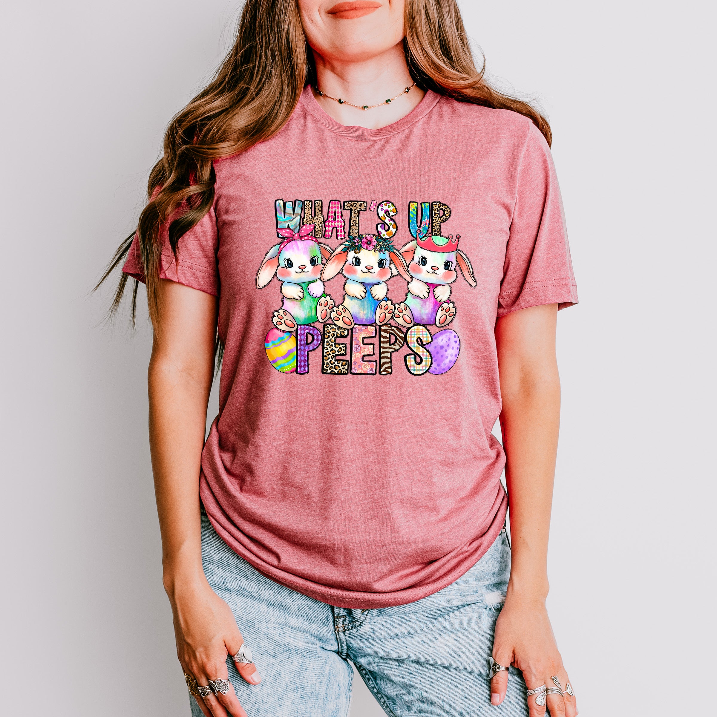 What's Up Peeps Easter Day Unisex Crewneck T-Shirt Sweatshirt Hoodie