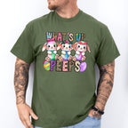 What's Up Peeps Easter Day Unisex Crewneck T-Shirt Sweatshirt Hoodie