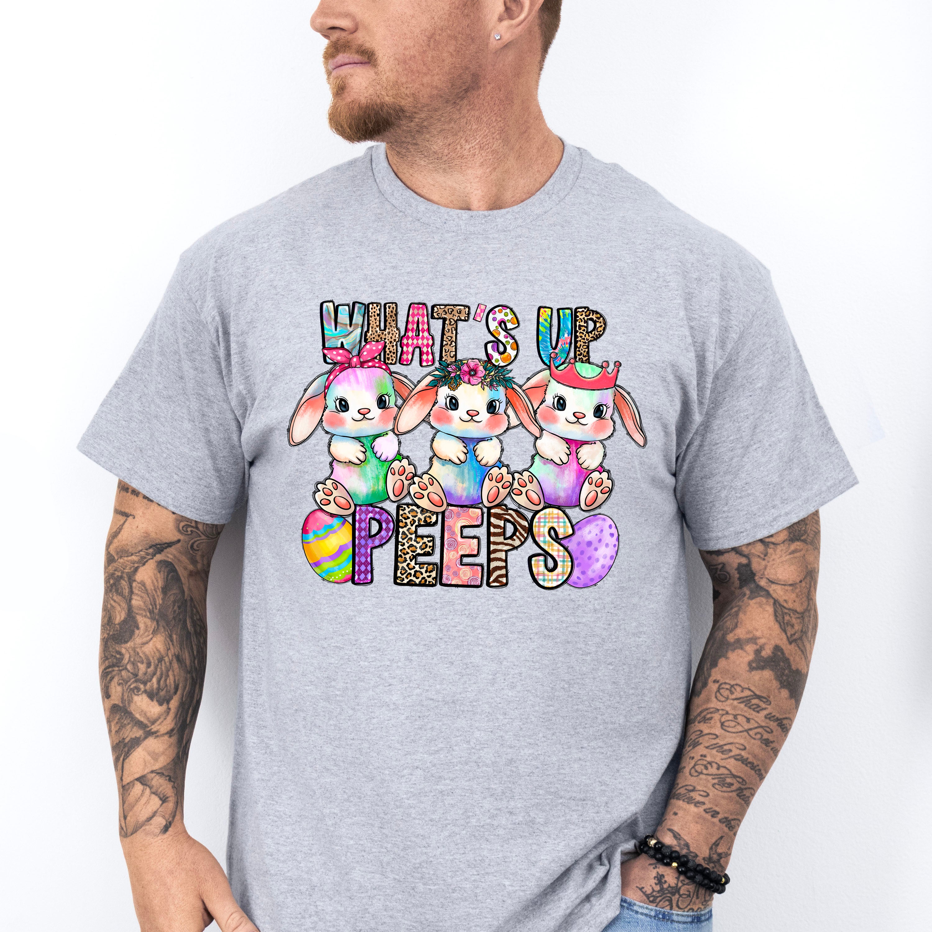 What's Up Peeps Easter Day Unisex Crewneck T-Shirt Sweatshirt Hoodie
