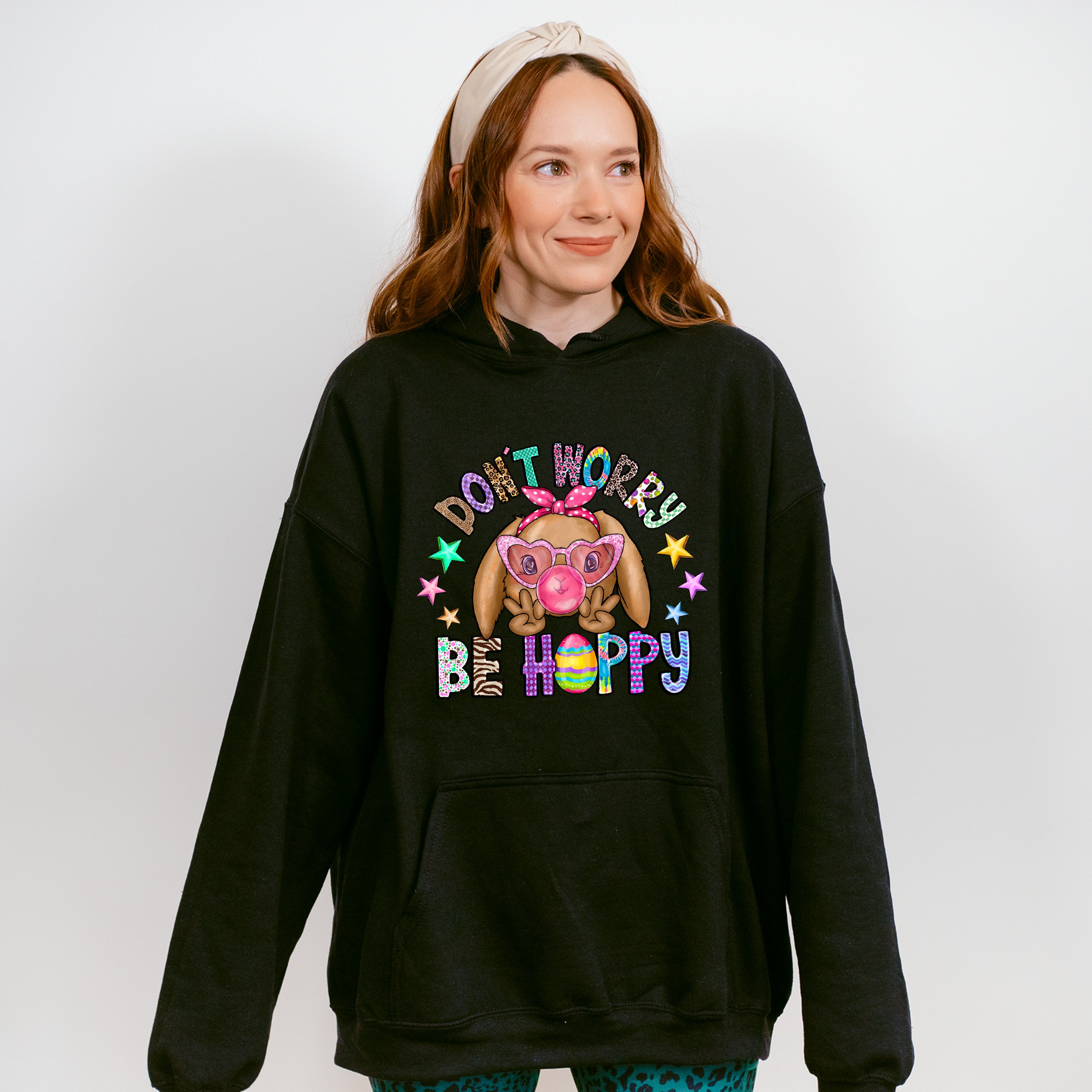Happy Bunny Easter Day Unisex Crewneck T-Shirt Sweatshirt Hoodie