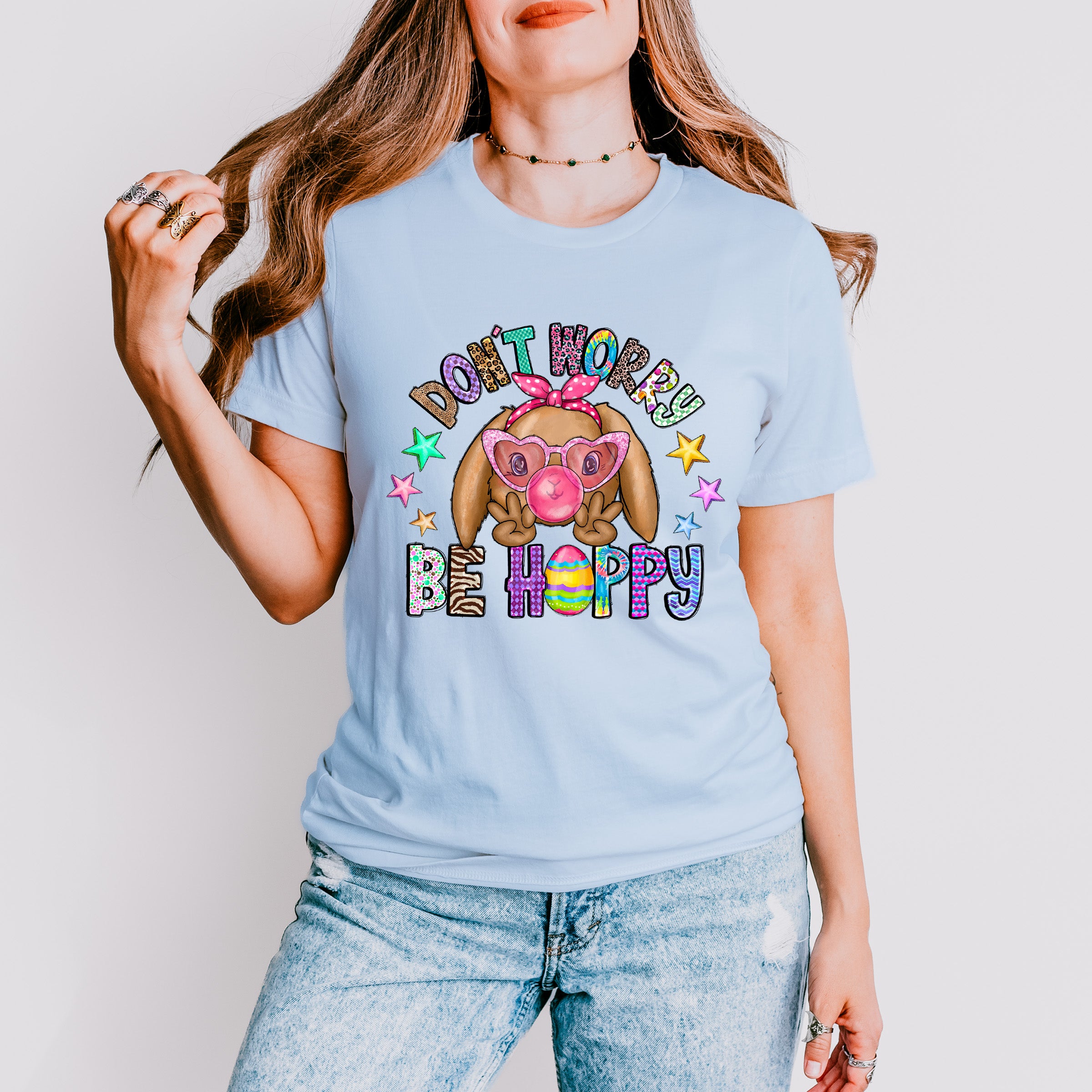 Happy Bunny Easter Day Unisex Crewneck T-Shirt Sweatshirt Hoodie