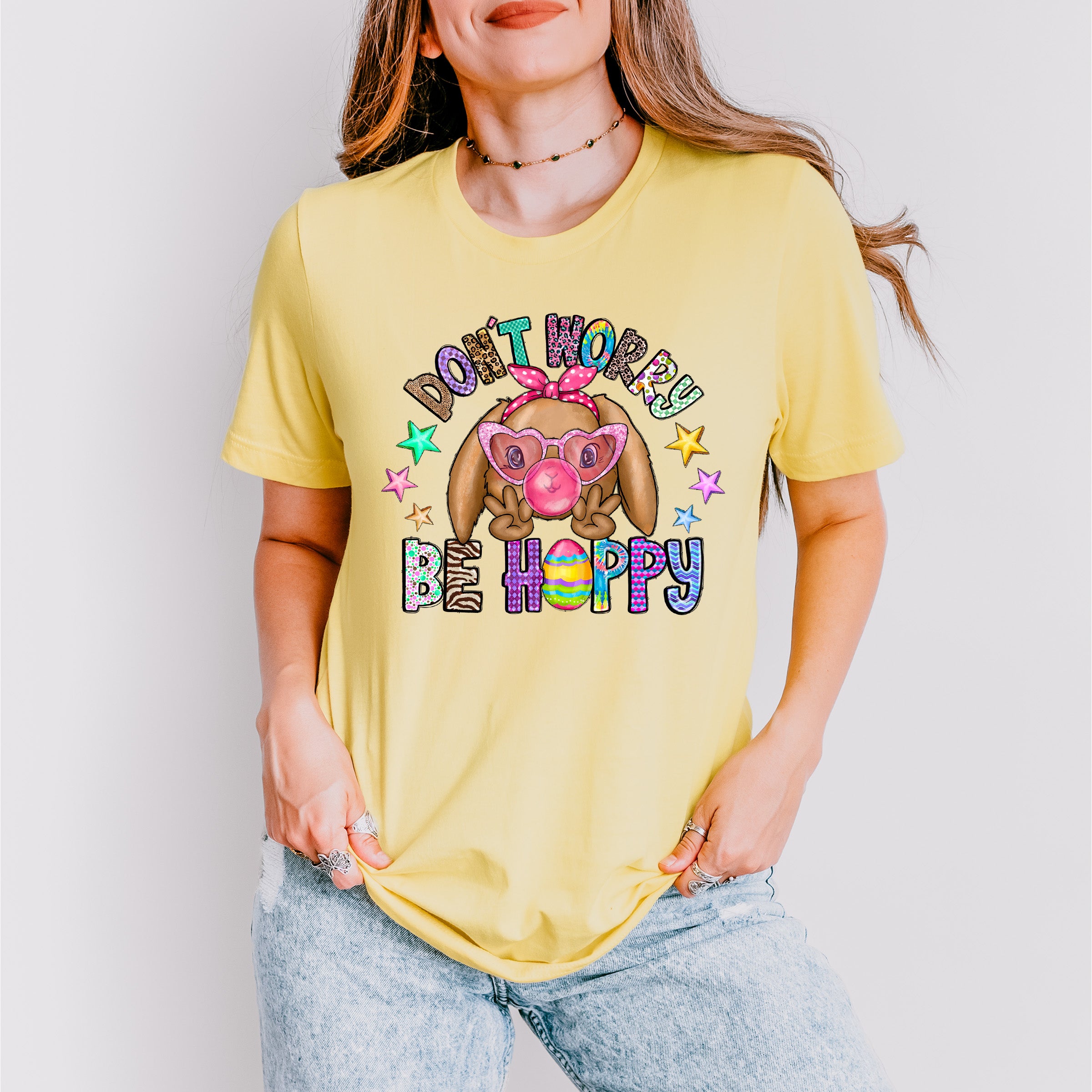 Happy Bunny Easter Day Unisex Crewneck T-Shirt Sweatshirt Hoodie