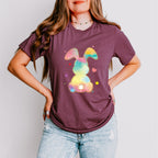 Rainbow Bunny Easter Day Unisex Crewneck T-Shirt Sweatshirt Hoodie