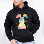 Rainbow Bunny Easter Day Unisex Crewneck T-Shirt Sweatshirt Hoodie
