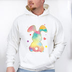 Rainbow Bunny Easter Day Unisex Crewneck T-Shirt Sweatshirt Hoodie