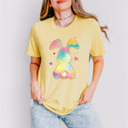 Rainbow Bunny Easter Day Unisex Crewneck T-Shirt Sweatshirt Hoodie