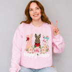 Trio Bunny Easter Day Unisex Crewneck T-Shirt Sweatshirt Hoodie