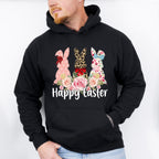 Trio Bunny Easter Day Unisex Crewneck T-Shirt Sweatshirt Hoodie