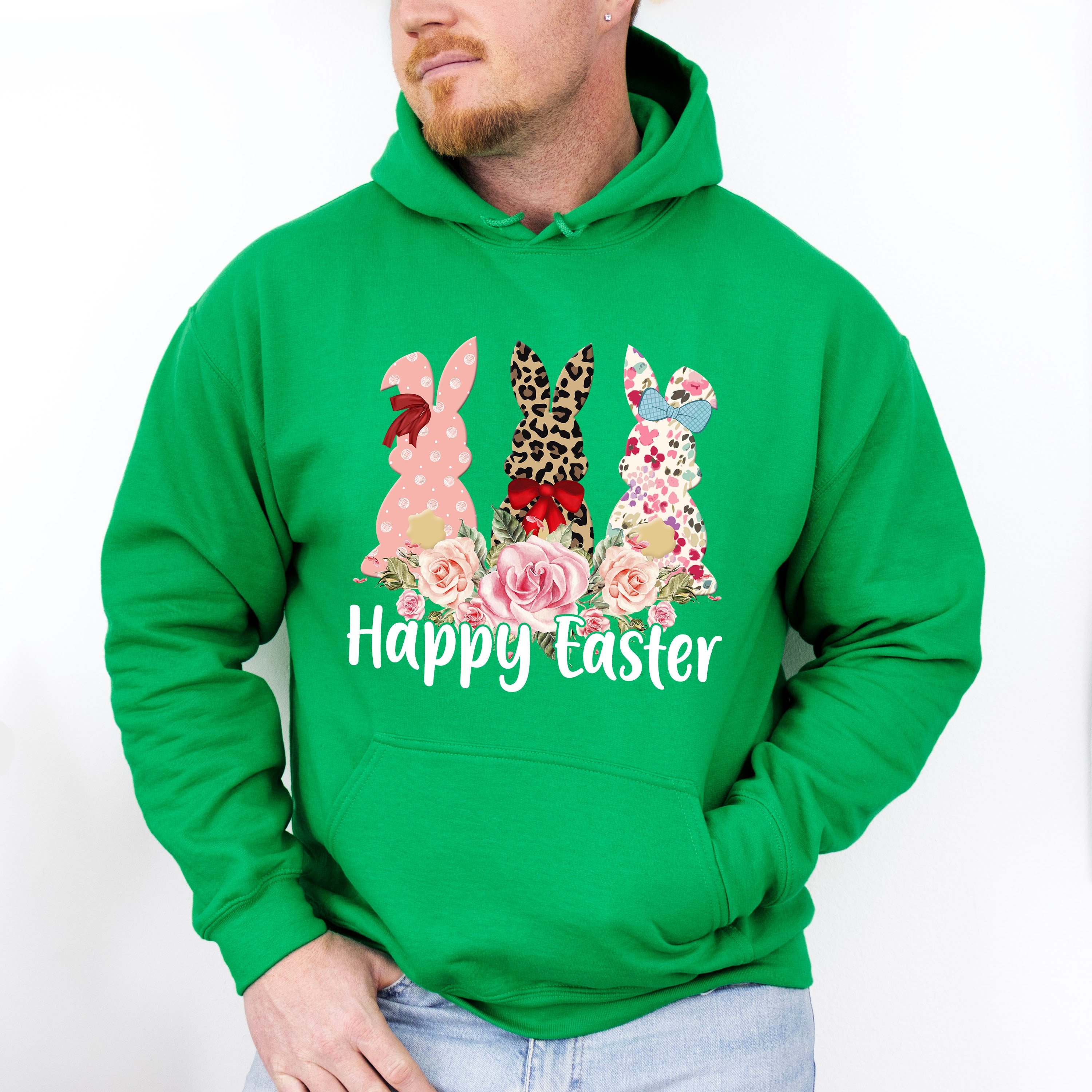 Trio Bunny Easter Day Unisex Crewneck T-Shirt Sweatshirt Hoodie