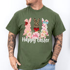 Trio Bunny Easter Day Unisex Crewneck T-Shirt Sweatshirt Hoodie