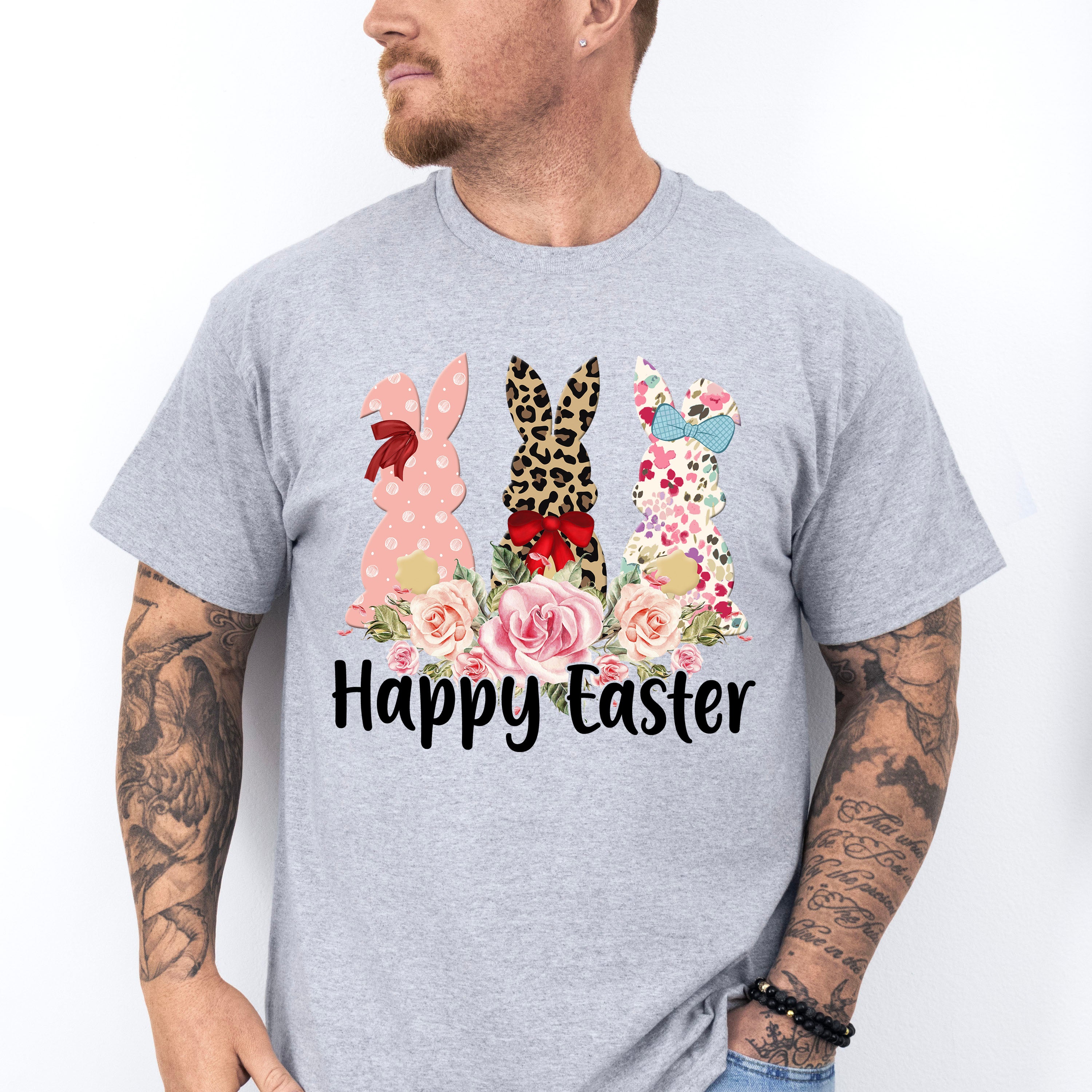 Trio Bunny Easter Day Unisex Crewneck T-Shirt Sweatshirt Hoodie