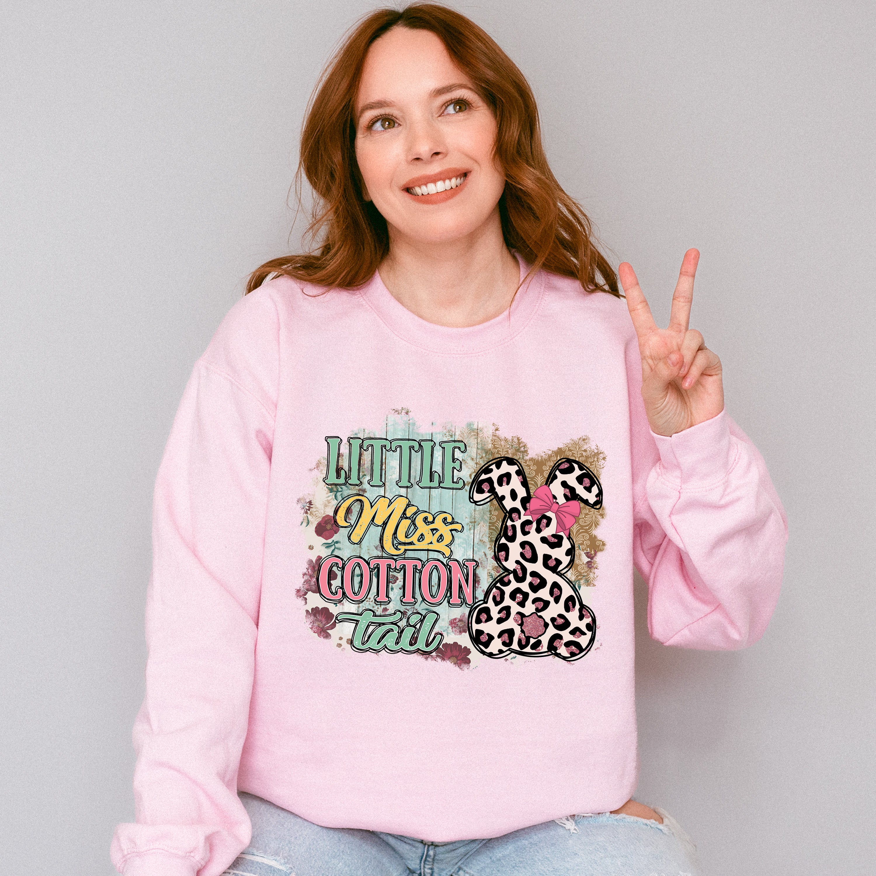 Miss Cotton Tail Easter Day Unisex Crewneck T-Shirt Sweatshirt Hoodie