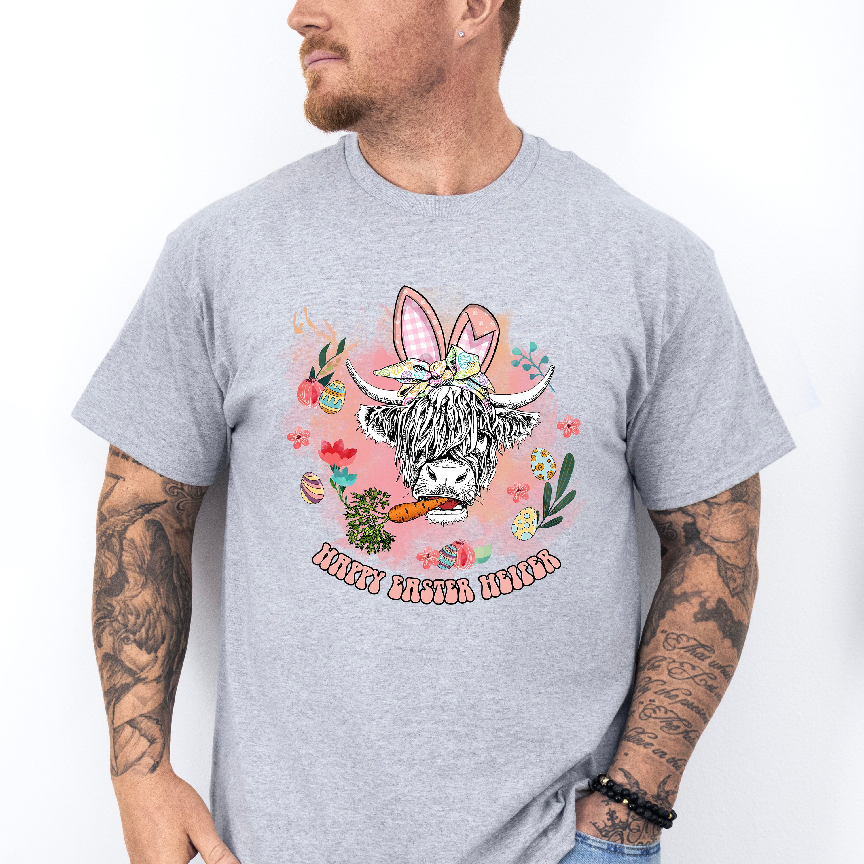 Easter Heifer Easter Day Unisex Crewneck T-Shirt Sweatshirt Hoodie