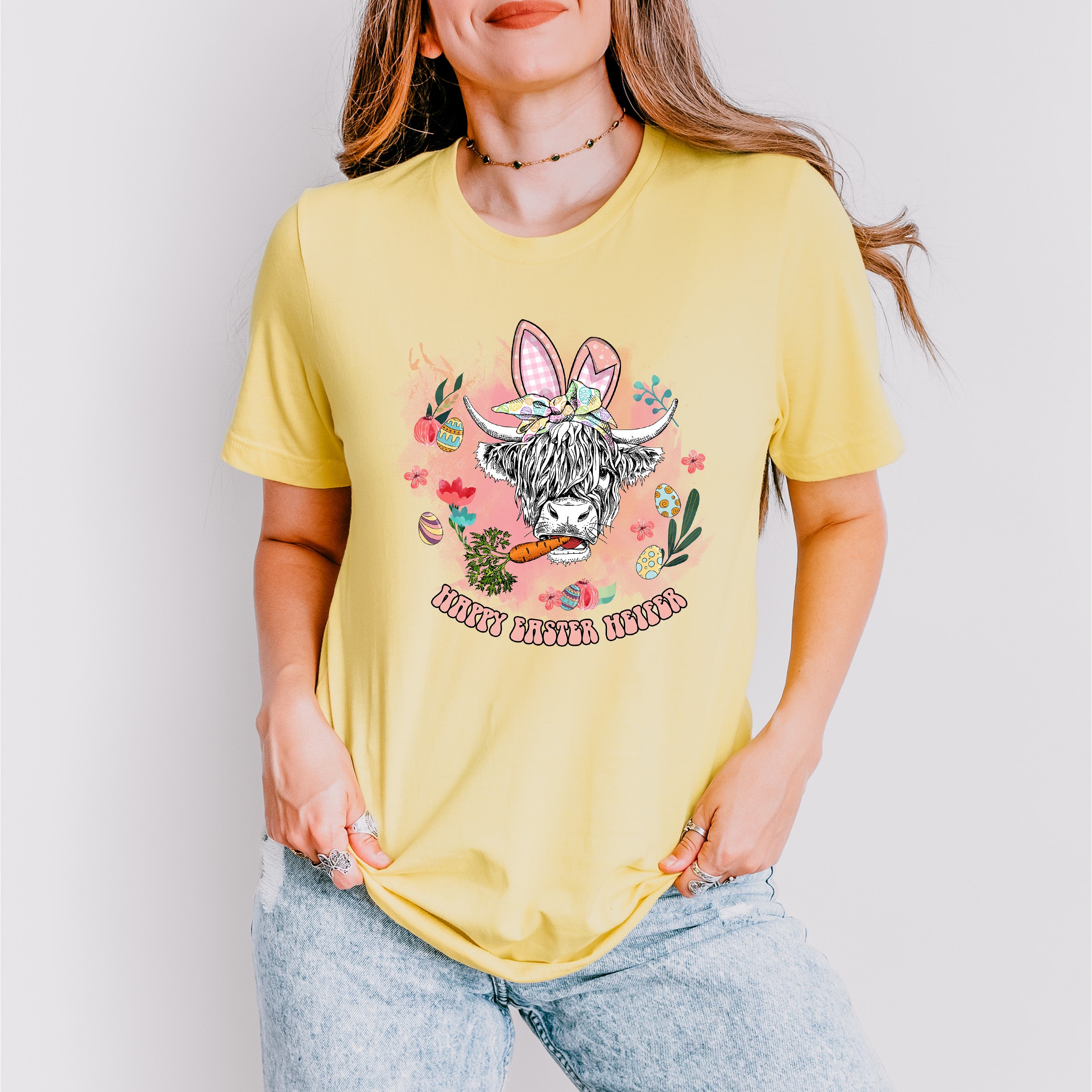 Easter Heifer Easter Day Unisex Crewneck T-Shirt Sweatshirt Hoodie