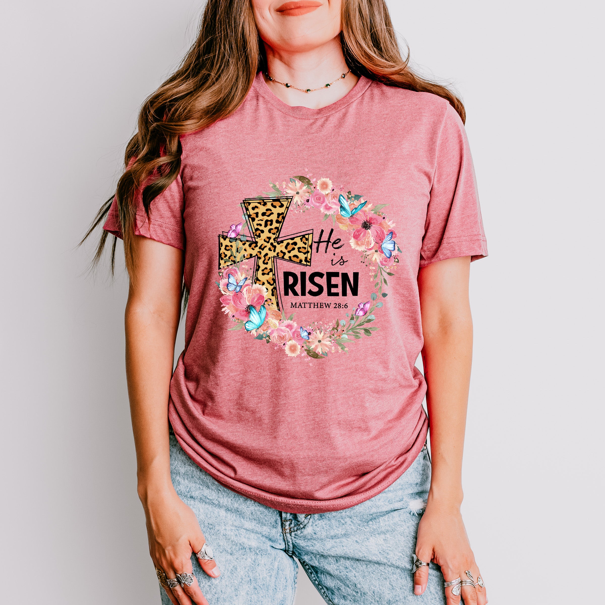 Easter Leopard Cross Easter Squad Special Easter Day Unisex Crewneck T-Shirt Sweatshirt Hoodie
