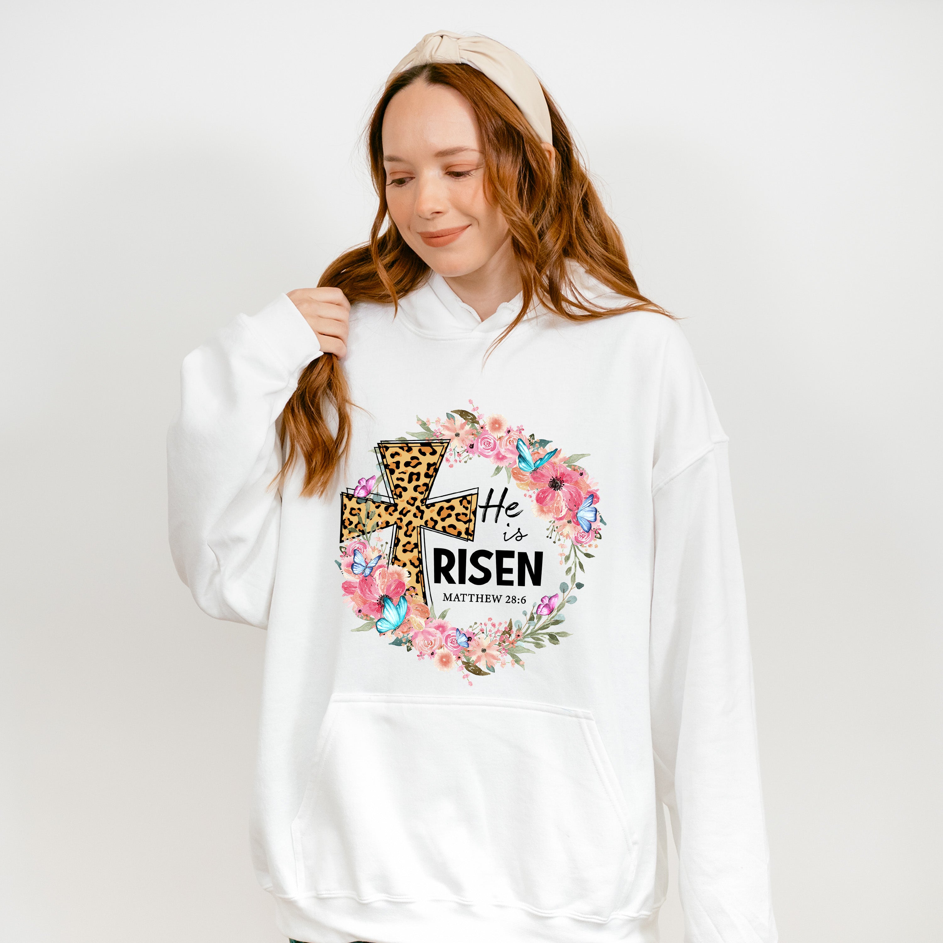 Easter Leopard Cross Easter Squad Special Easter Day Unisex Crewneck T-Shirt Sweatshirt Hoodie