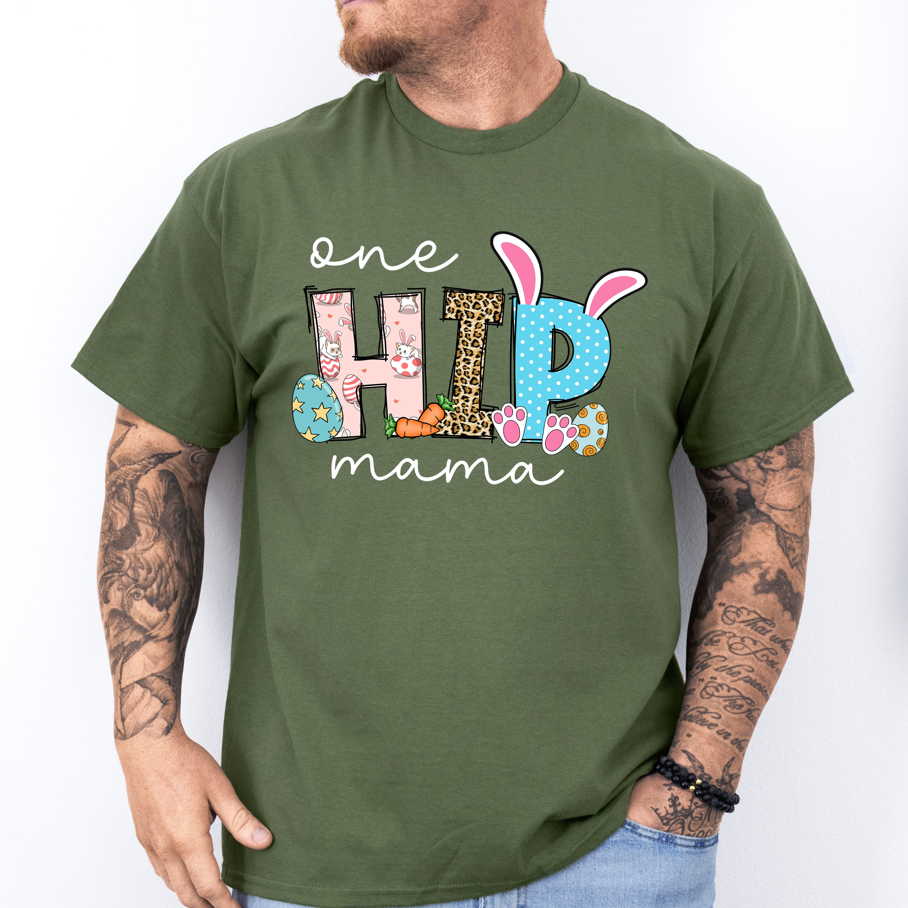 One Hip Mama Easter Day Unisex Crewneck T-Shirt Sweatshirt Hoodie