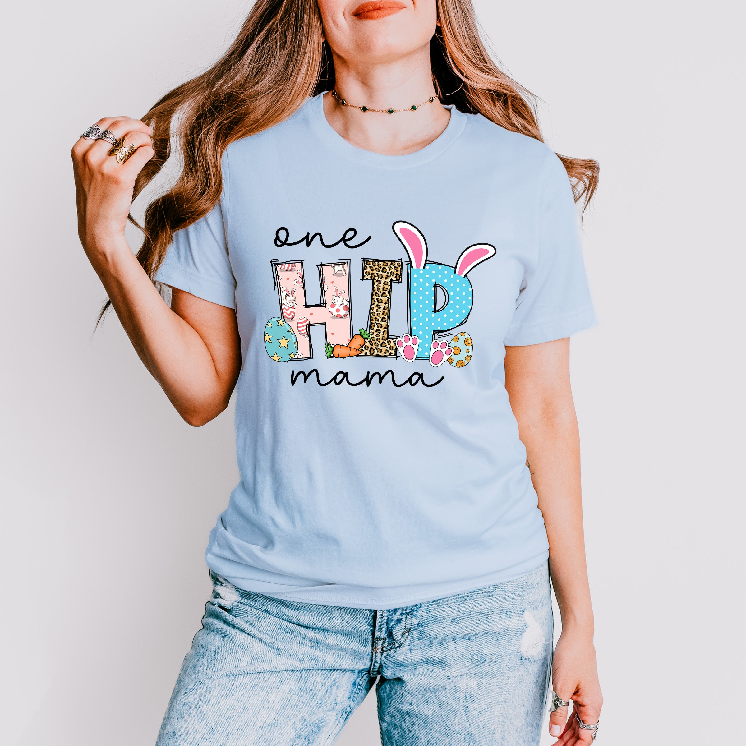 One Hip Mama Easter Day Unisex Crewneck T-Shirt Sweatshirt Hoodie