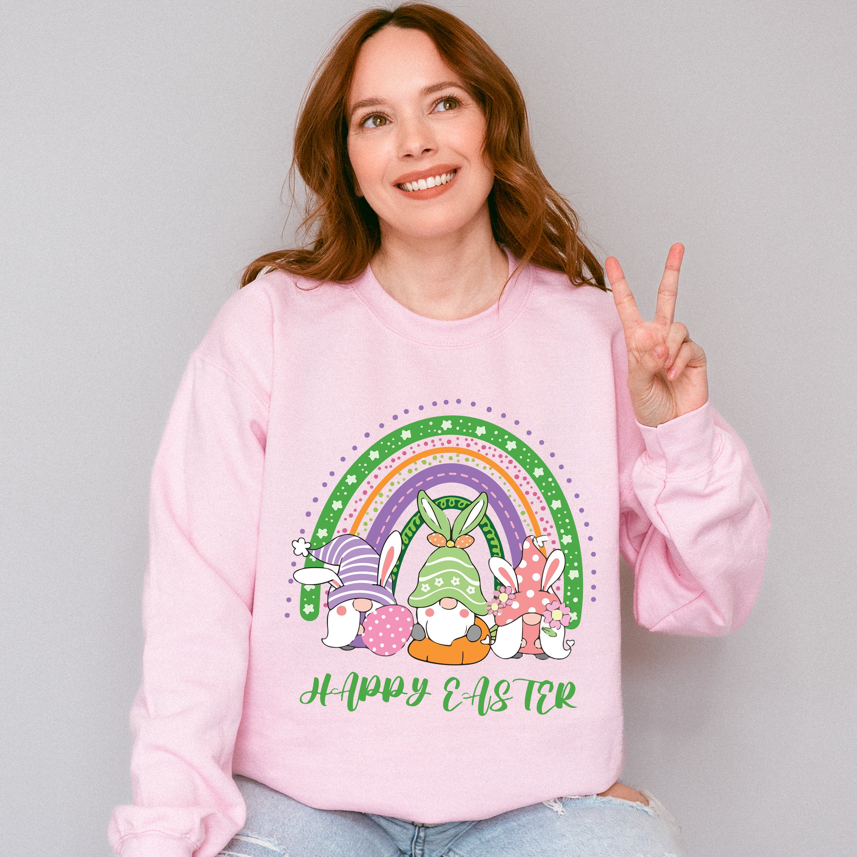 Easter Trio Gnomes Easter Day Unisex Crewneck T-Shirt Sweatshirt Hoodie