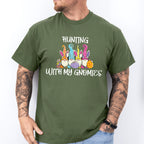 Hunting With My Gnomies Easter Day Unisex Crewneck T-Shirt Sweatshirt Hoodie