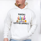 Hunting With My Gnomies Easter Day Unisex Crewneck T-Shirt Sweatshirt Hoodie