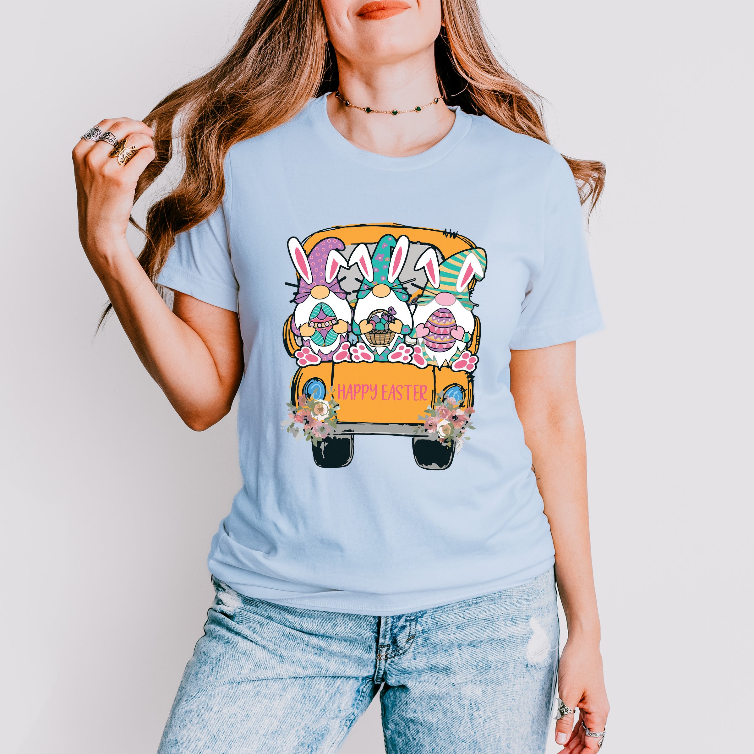 Easter Gnome Trio Easter Day Unisex Crewneck T-Shirt Sweatshirt Hoodie